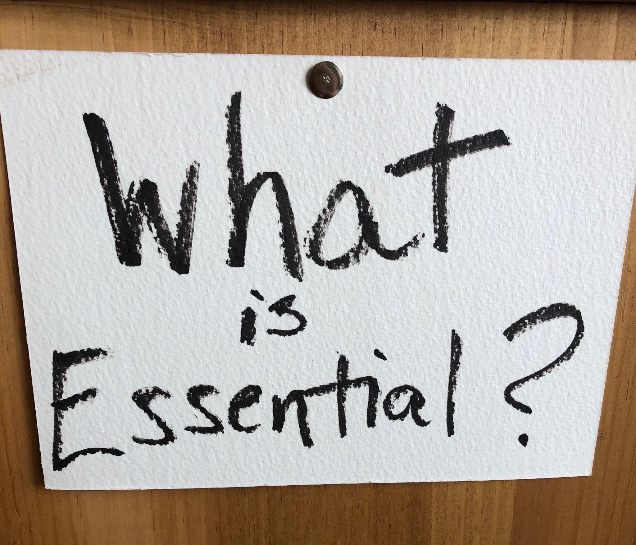 What is essential?