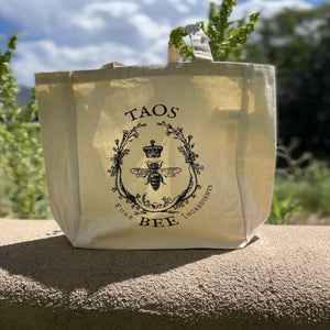 Taos Bee Logo Canvas shopper