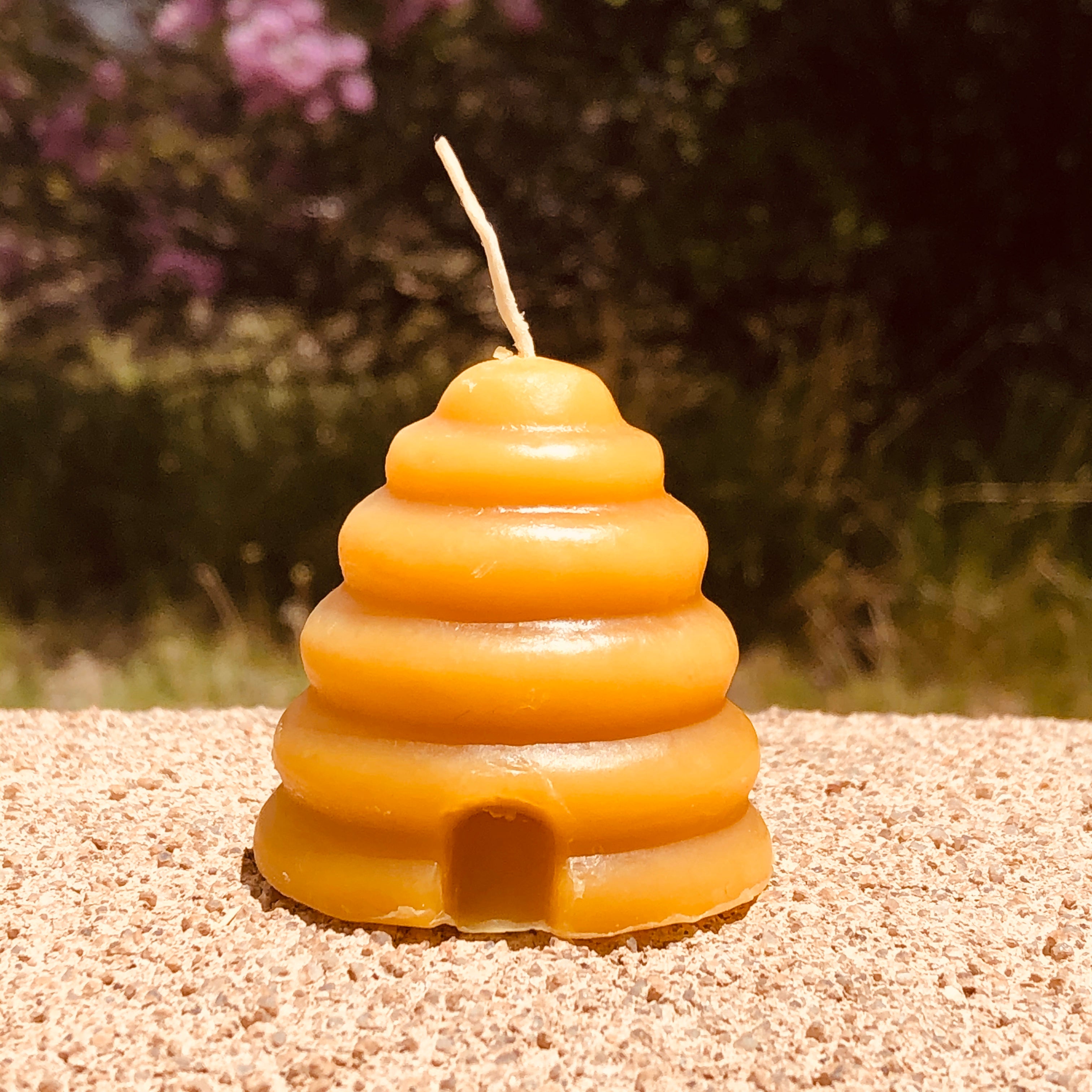 100% Pure Beeswax Beehive Shaped Candle - Hand-Poured and Naturally Scented